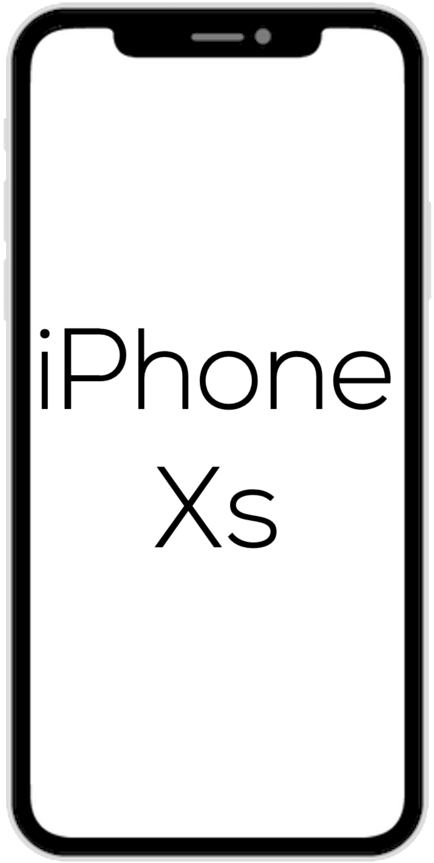 白色 iPhone 桌布 壁紙 — 一部極簡風格的黑色智慧型手機，帶有白色輪廓和頂部凹口。