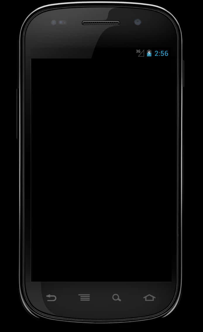 Screen 桌布 壁紙 — 一部黑色智慧型手機，螢幕空白，顯示狀態圖示，背景深色。