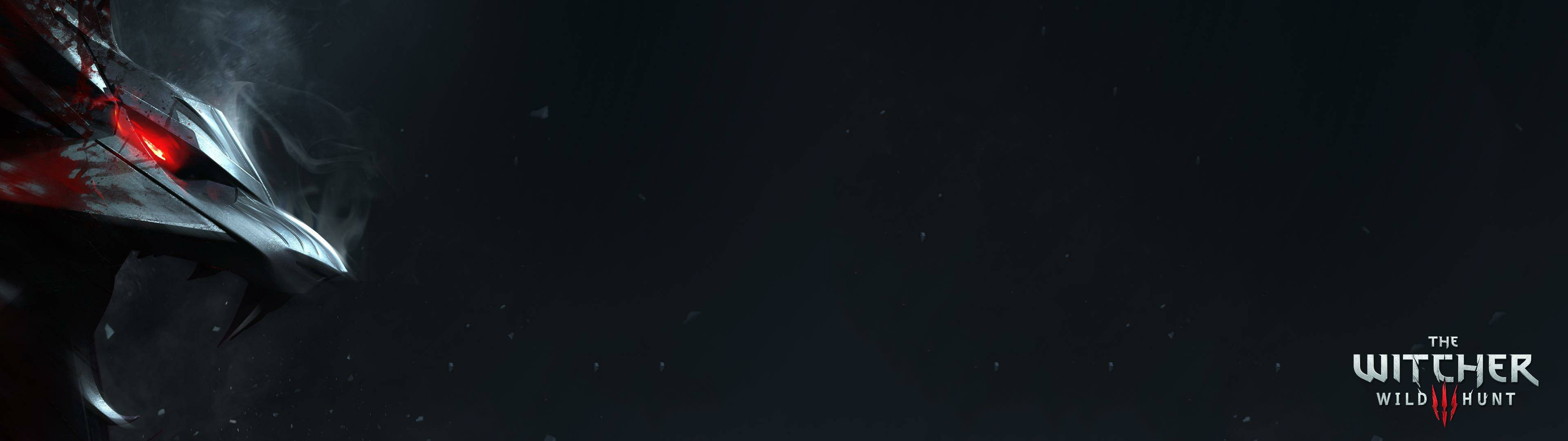 Minimalist Gaming 桌布 壁紙 — 一隻帶有發光紅眼的威脅性銀龍從黑色背景的暗煙中出現。