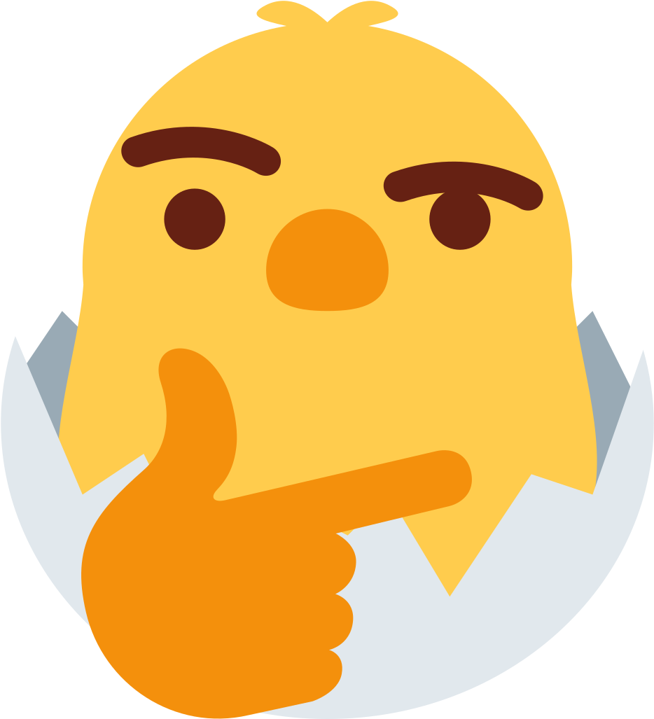 Emoji Discord 桌布 壁紙 — 一隻從蛋中孵出的卡通小雞，自信地豎起大拇指。