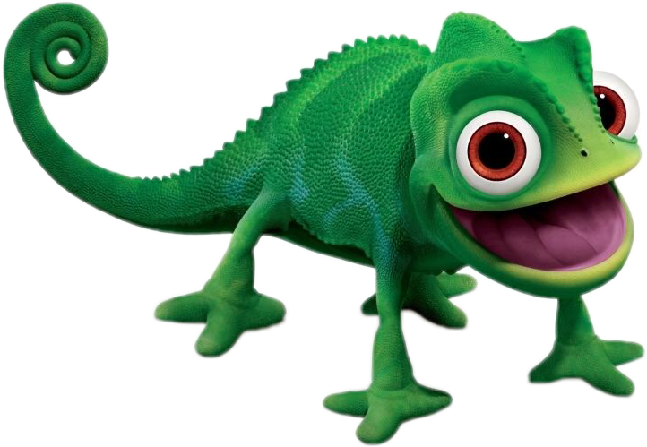 reptiles 桌布 壁紙 — 一隻快樂的綠色動畫變色龍，有著大大的紅色眼睛和張開的嘴巴，在黑色背景上微笑。