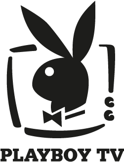 花花公子 桌布 壁紙 — 一隻戴蝴蝶結的兔子的極簡黑白標誌，下方有「PLAYBOY TV」文字。