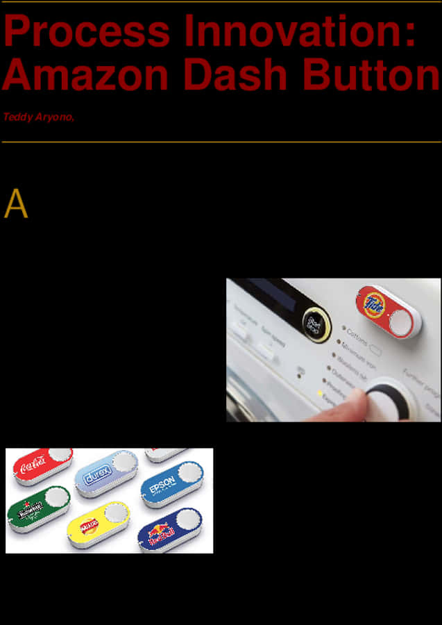 亞馬遜 桌布 壁紙 — 一隻手按下Amazon Dash Button的特寫，下方顯示各種品牌按鈕。