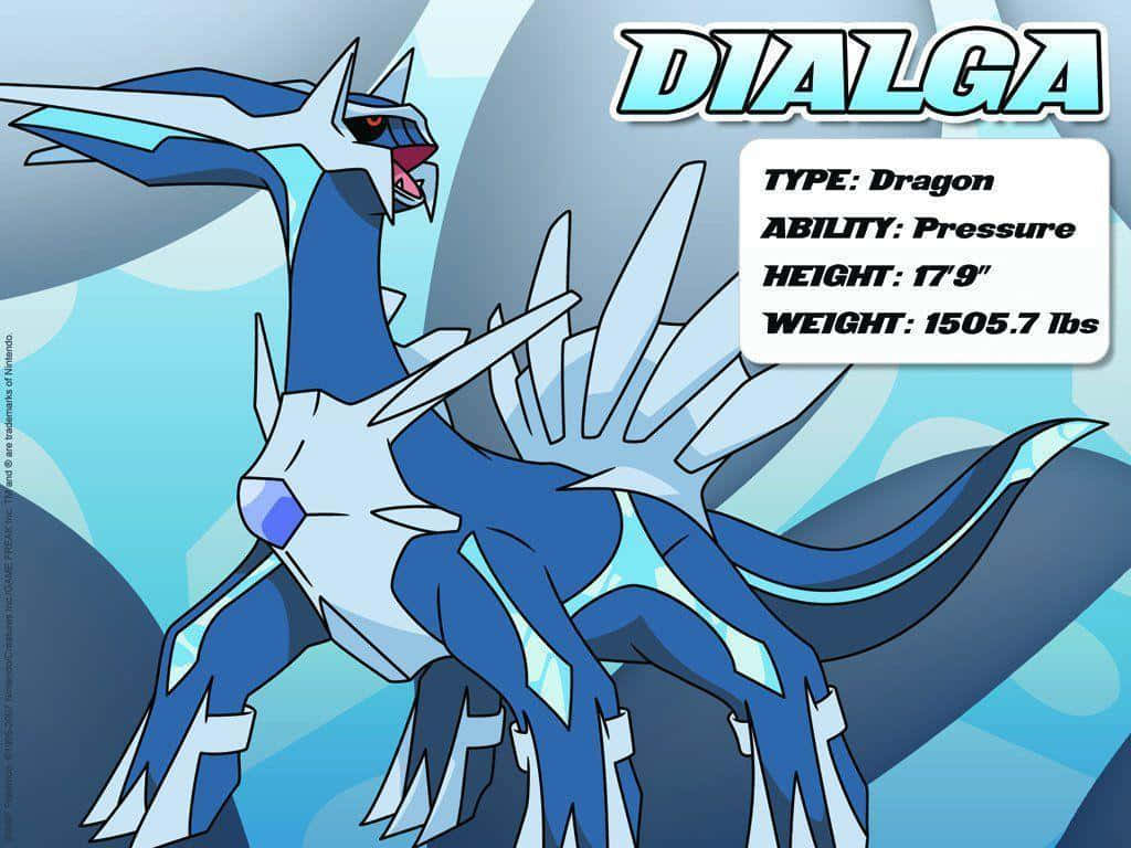 一隻藍白配色的寶可夢，帶有「diag」字樣 壁紙