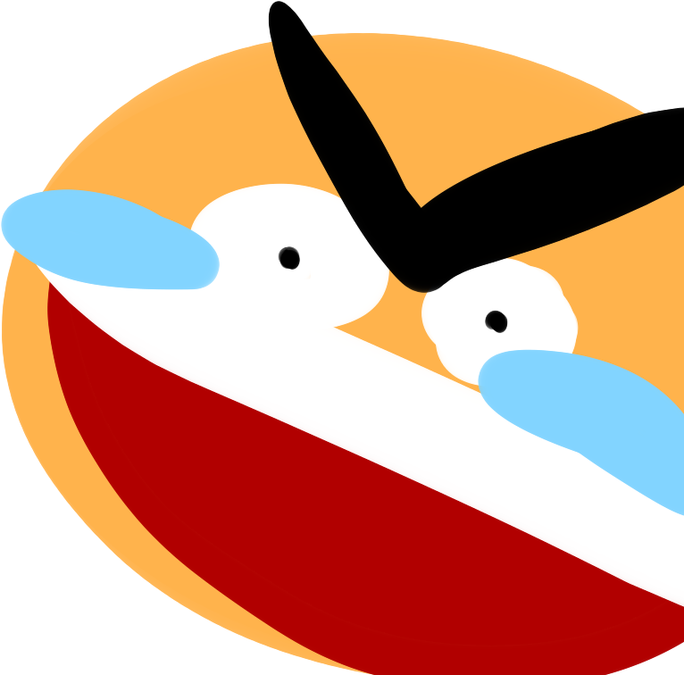 Discord 桌布 壁紙 — 一隻風格化的卡通鳥，有藍色喙和黑色眼睛，從紅色和橙色彎曲形狀後面探出頭來。