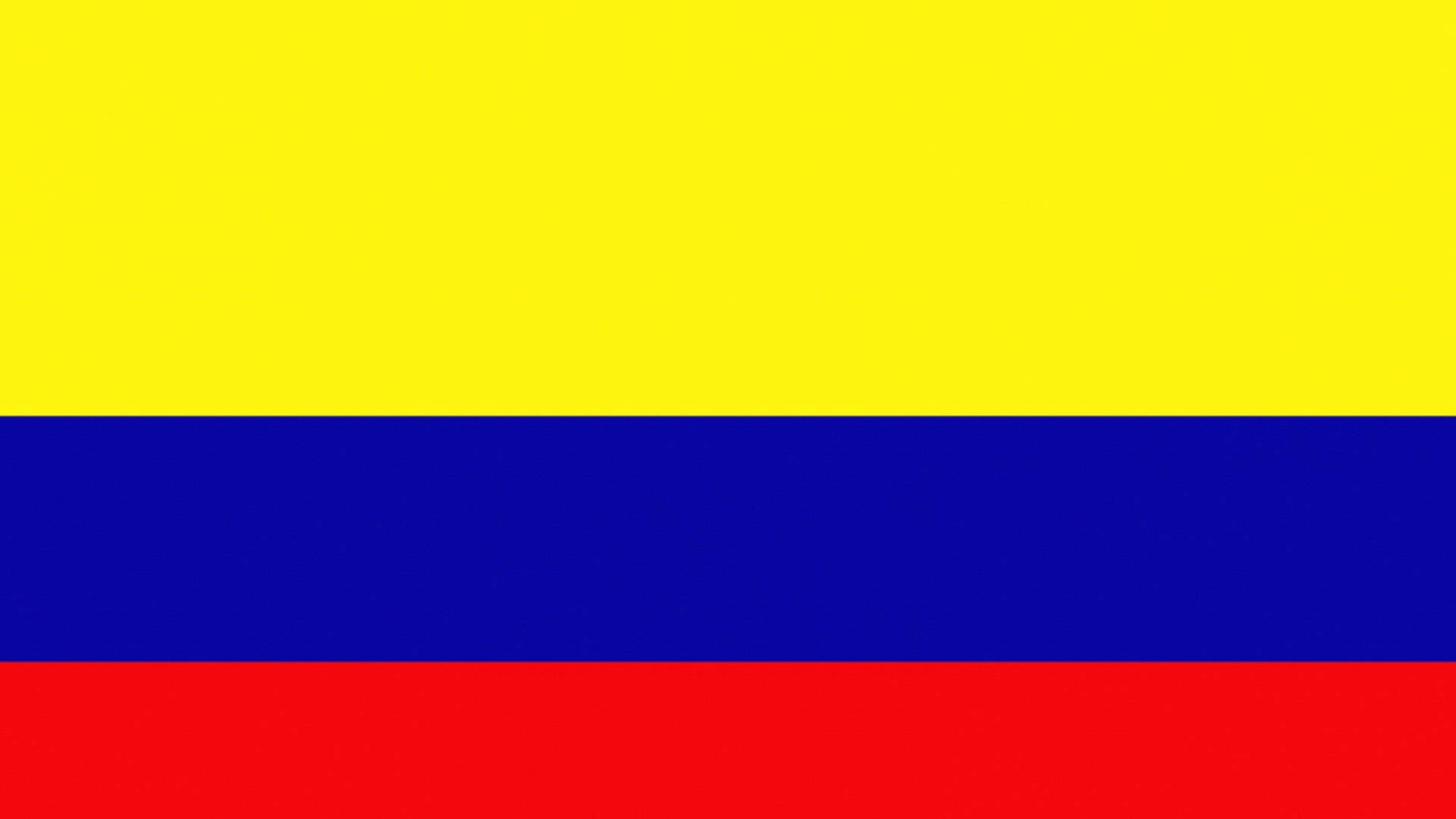 Colombia Flag 桌布 壁紙 — 一面大膽的旗幟，有三條等寬的黃、藍、紅水平條紋。