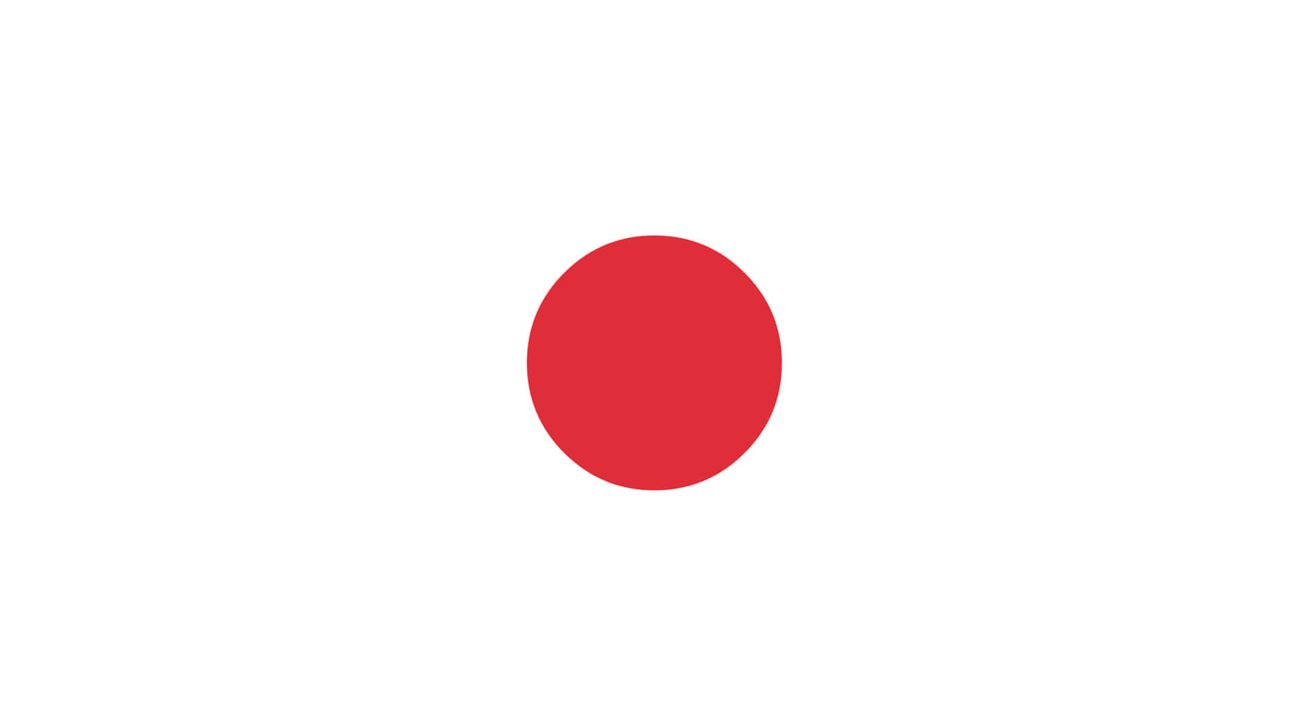 Flag 桌布 壁紙 — 一面簡約的日本國旗，在純白背景中央有一個醒目的紅色圓圈。
