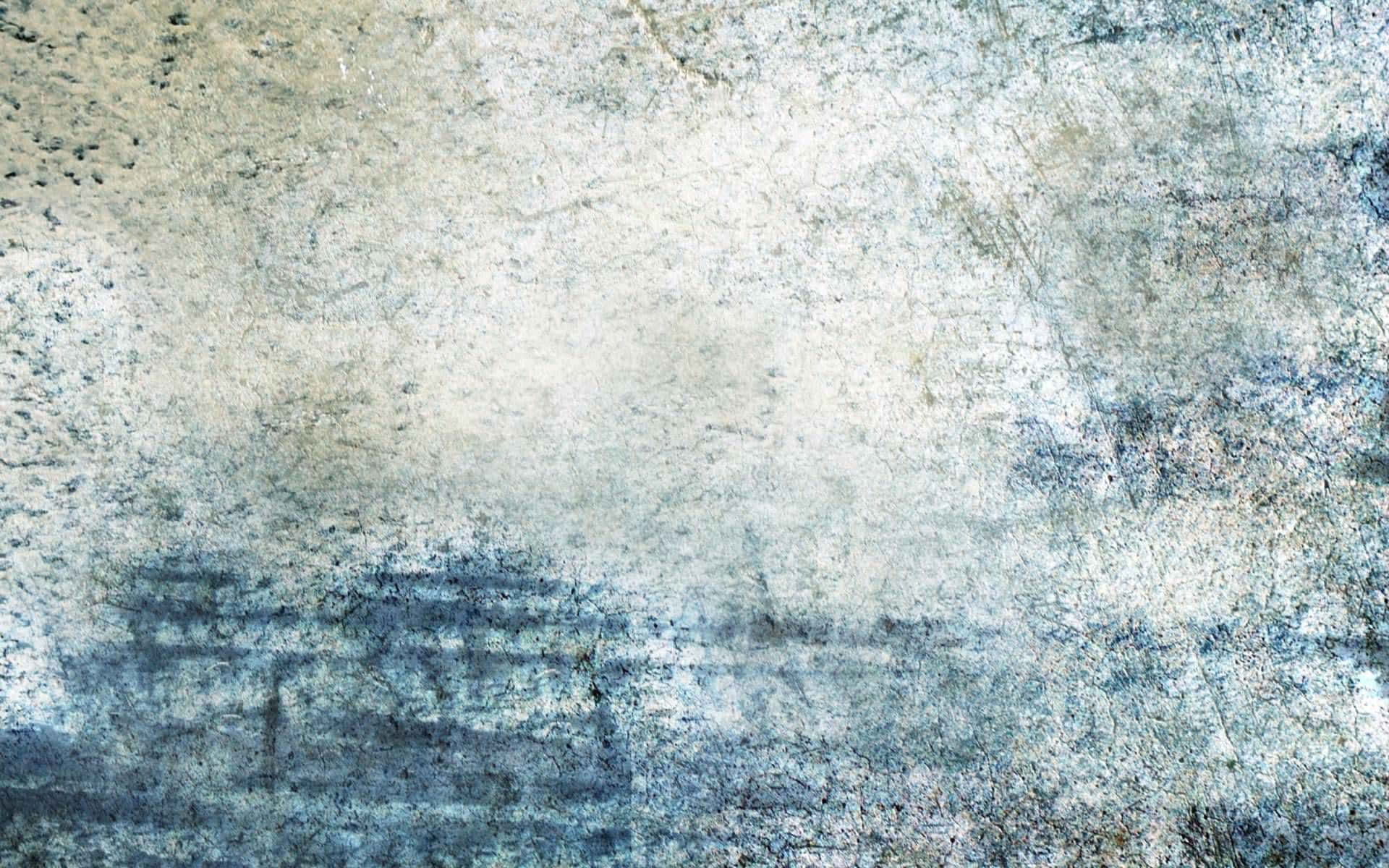 White Grunge 桌布 壁紙 — 一面風化的混凝土牆，帶有褪色的藍色和灰色污漬及粗糙質感。
