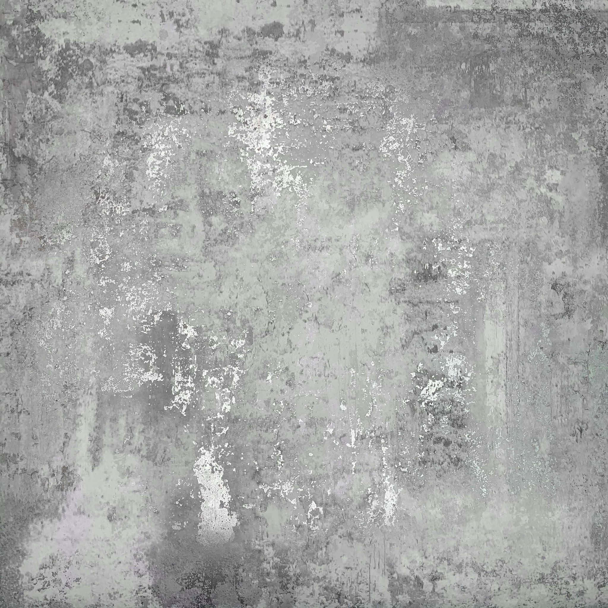 Grey Texture 桌布 壁紙 — 一面風化的灰色混凝土牆，帶有剝落的白色油漆和紋理表面。
