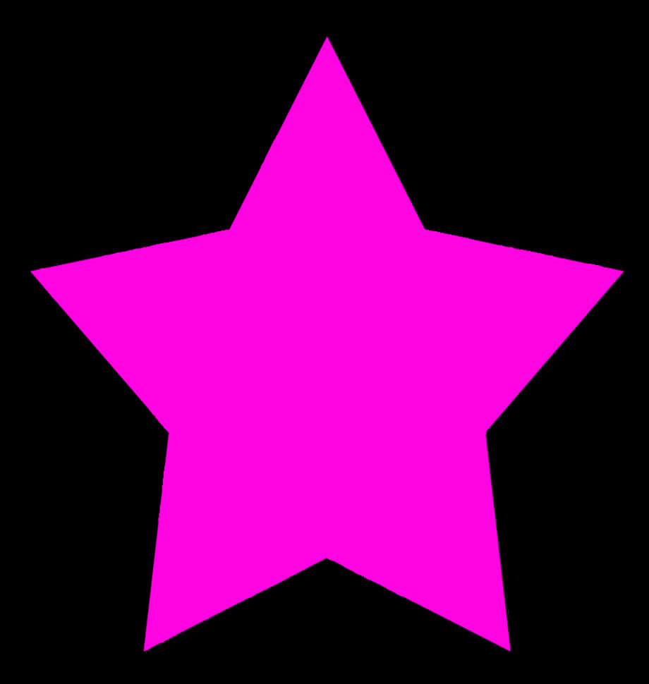 Pink Star 桌布 壁紙 — 一顆大膽的洋紅色星星在純黑色背景上鮮明突出。