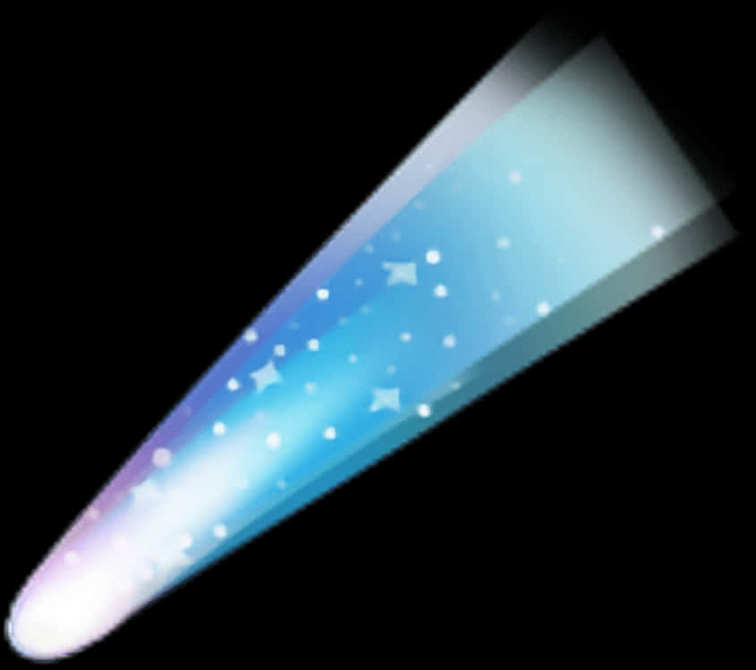 Stars 桌布 壁紙 — 一顆發光的藍白色彗星劃過佈滿閃爍星星的黑色太空。