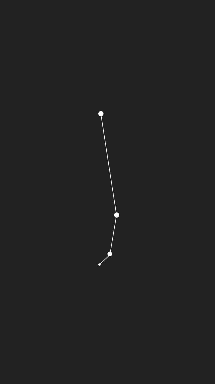 Stars 桌布 壁紙 — 三個白點由線條連接，在純黑色背景上形成極簡抽象形狀。
