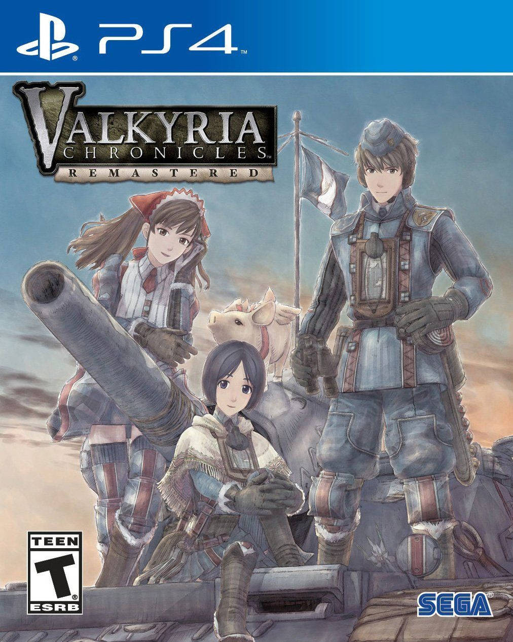 三個動漫士兵在坦克上，黃昏時分手持旗幟。 — Ps4 壁紙