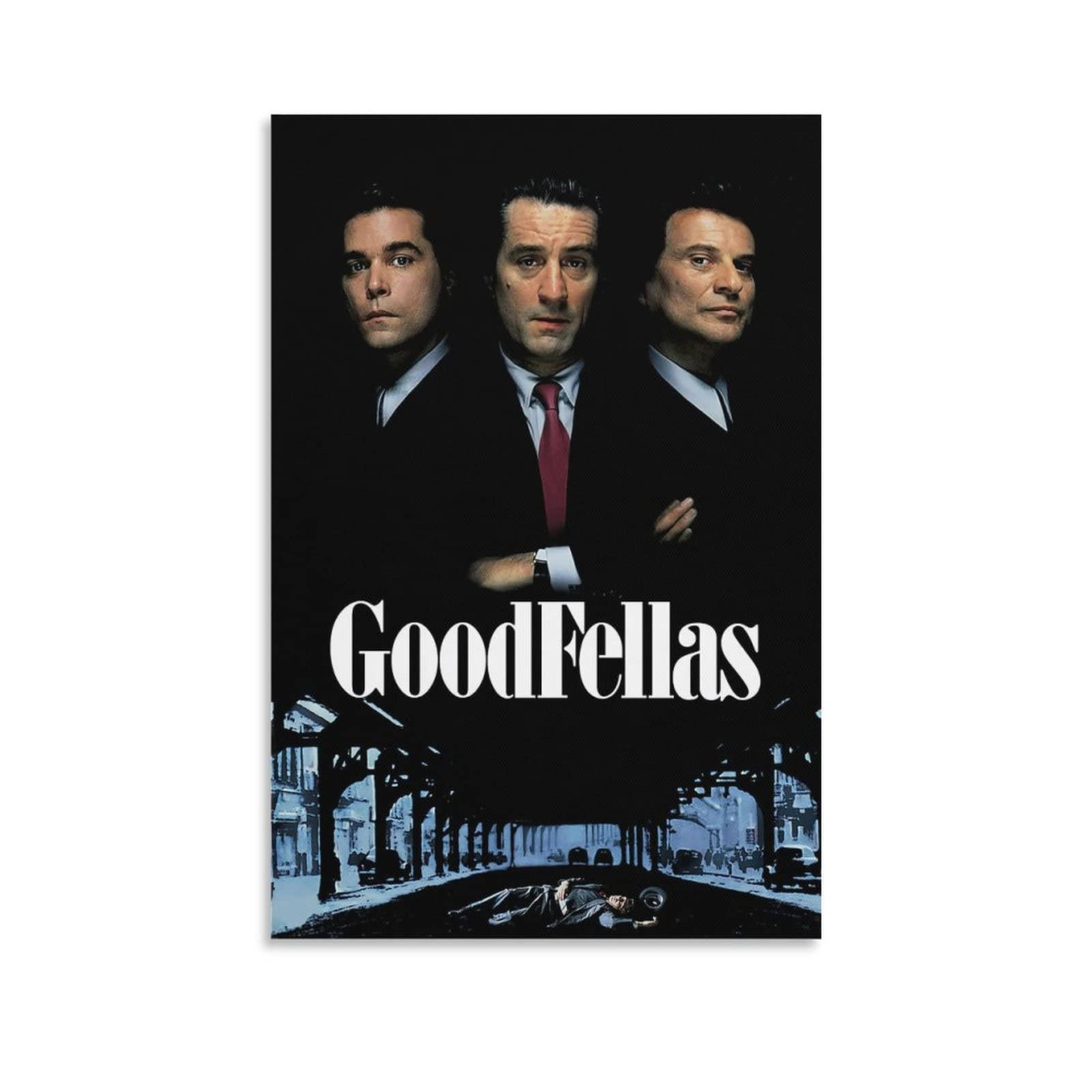 goodfellas 桌布 壁紙 — 三名身穿西裝的男子在黑暗背景下，下方有雪景街道，目光銳利地凝視。