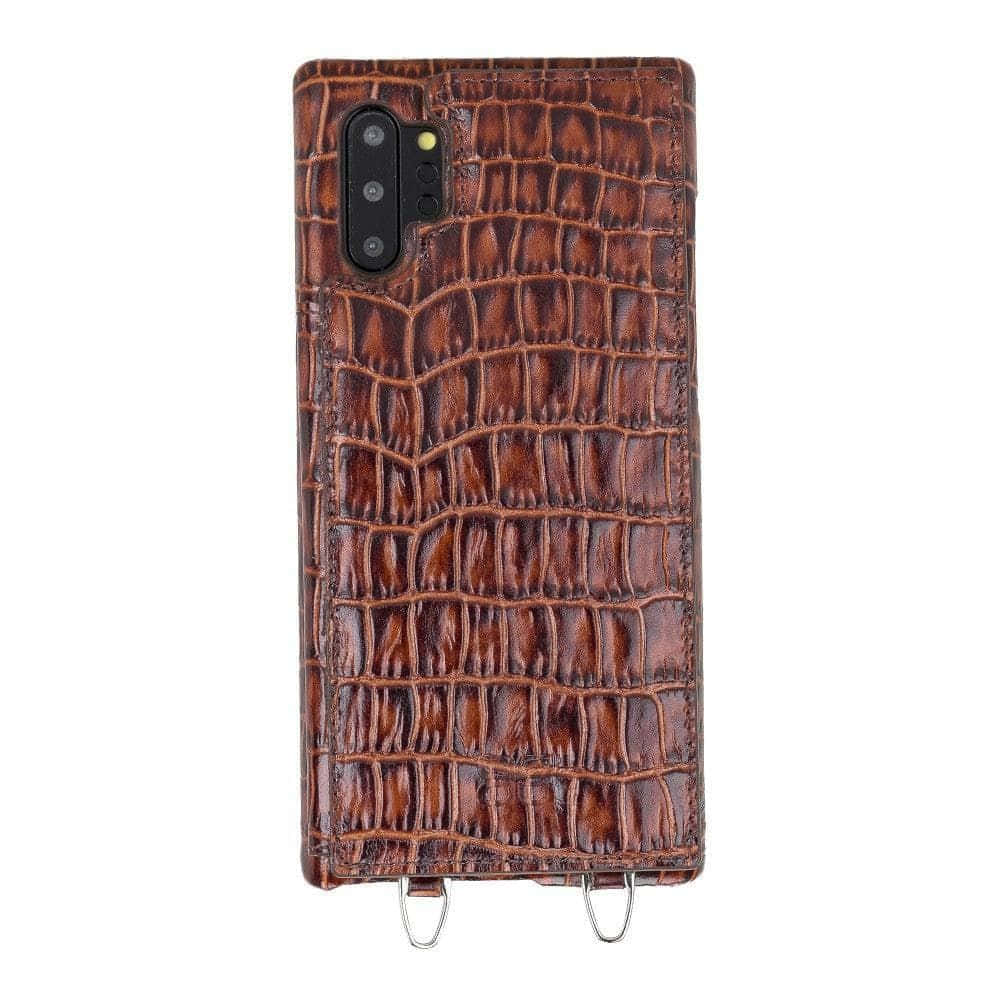 三星Galaxy S10棕色鱷魚皮錢包保護殼 壁紙