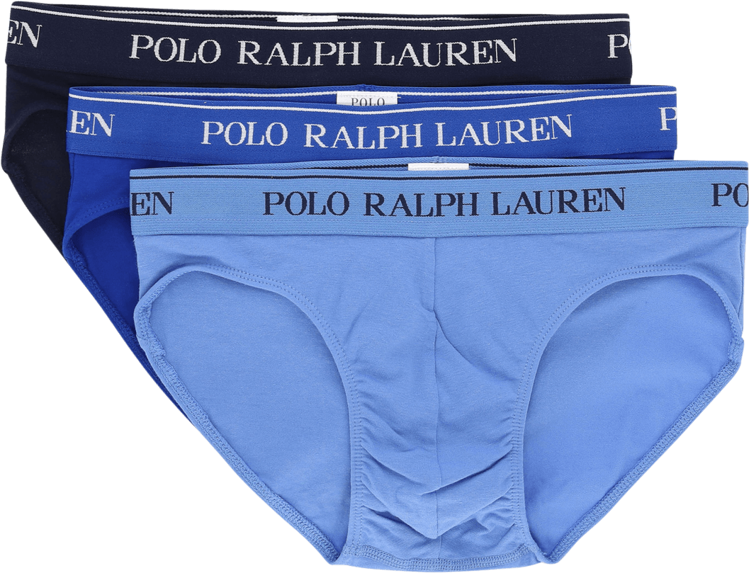ralph lauren 桌布 壁紙 — 三條 Polo Ralph Lauren 平口內褲，分別為海軍藍、皇家藍和淺藍色，堆疊在黑色背景上。