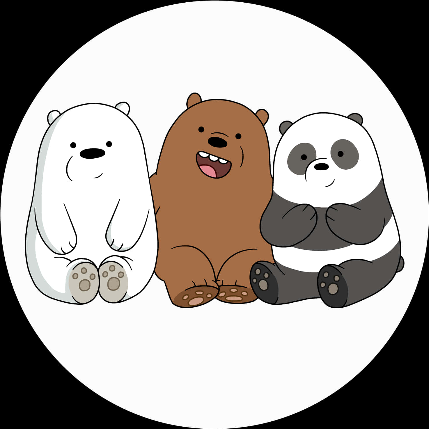 三隻卡通熊朋友 壁紙