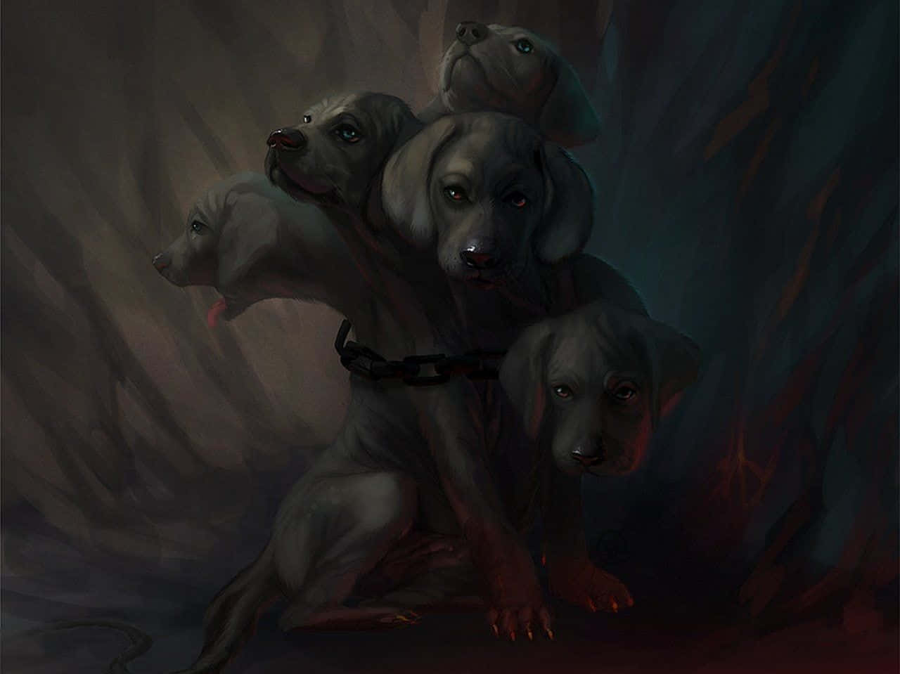 三頭犬背景 壁紙