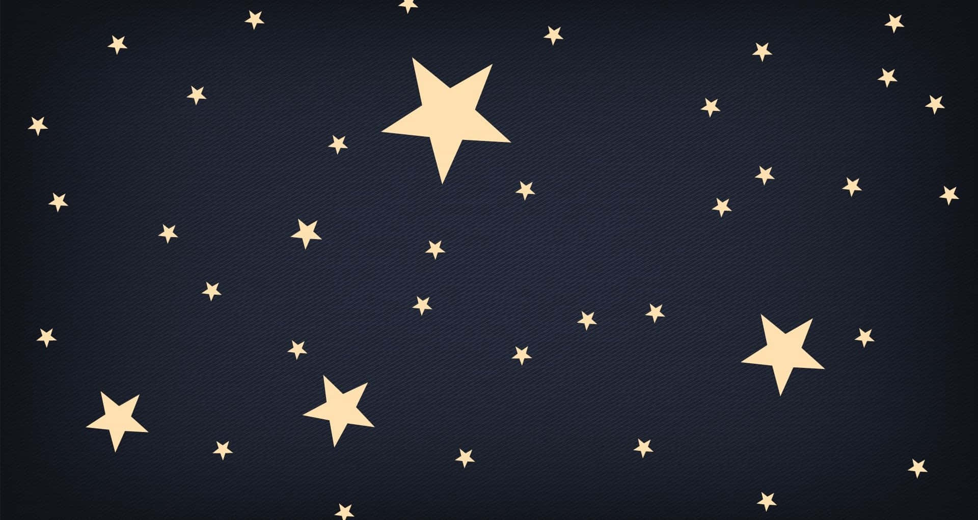 Stars 桌布 壁紙 — 不同大小的金色星星漂浮在帶有紋理的深藍色布料背景上。
