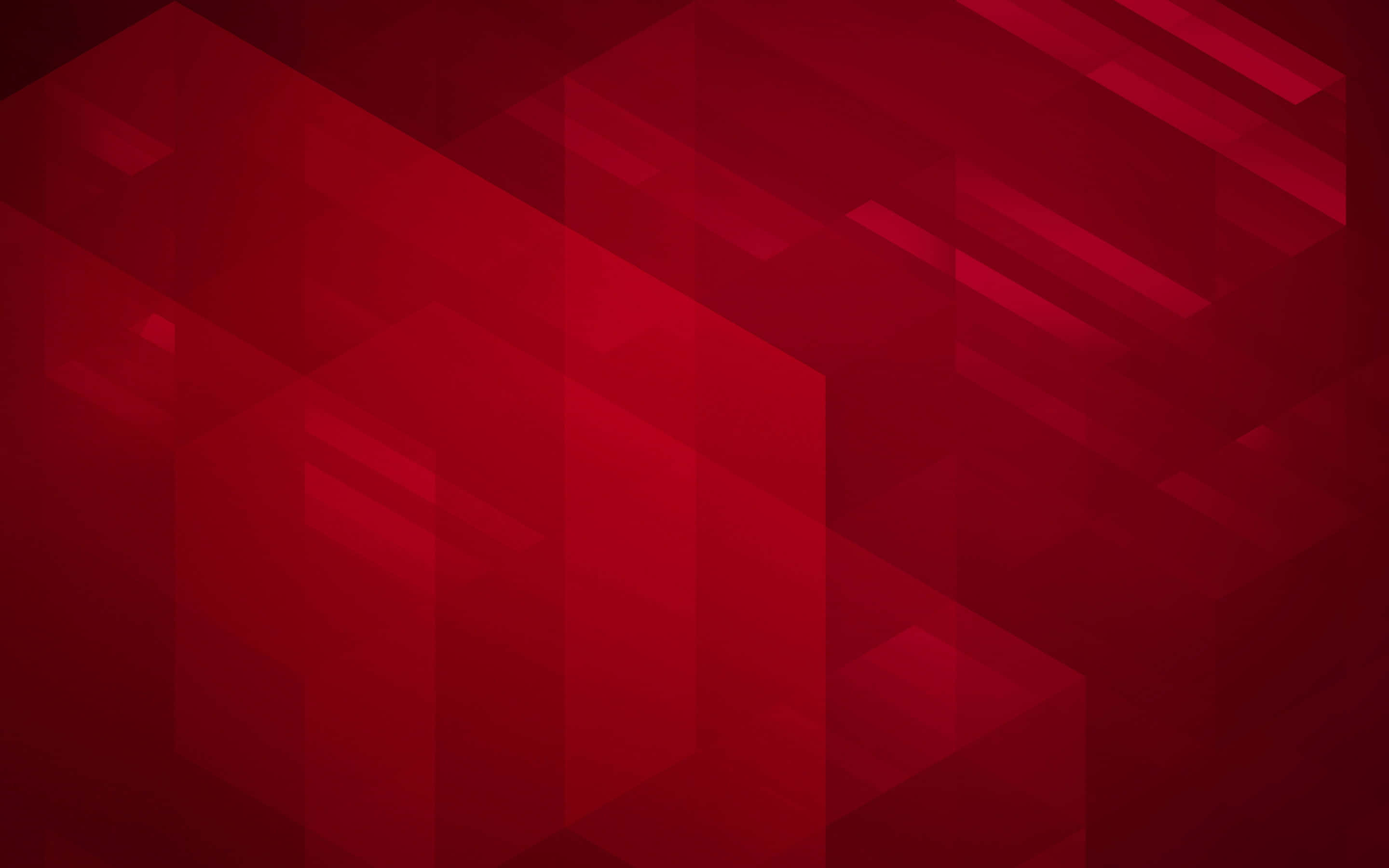 Dark Red Aesthetic 桌布 壁紙 — 不同深淺紅色的抽象幾何形狀，營造出現代分層構圖，帶有柔和漸變和深度。