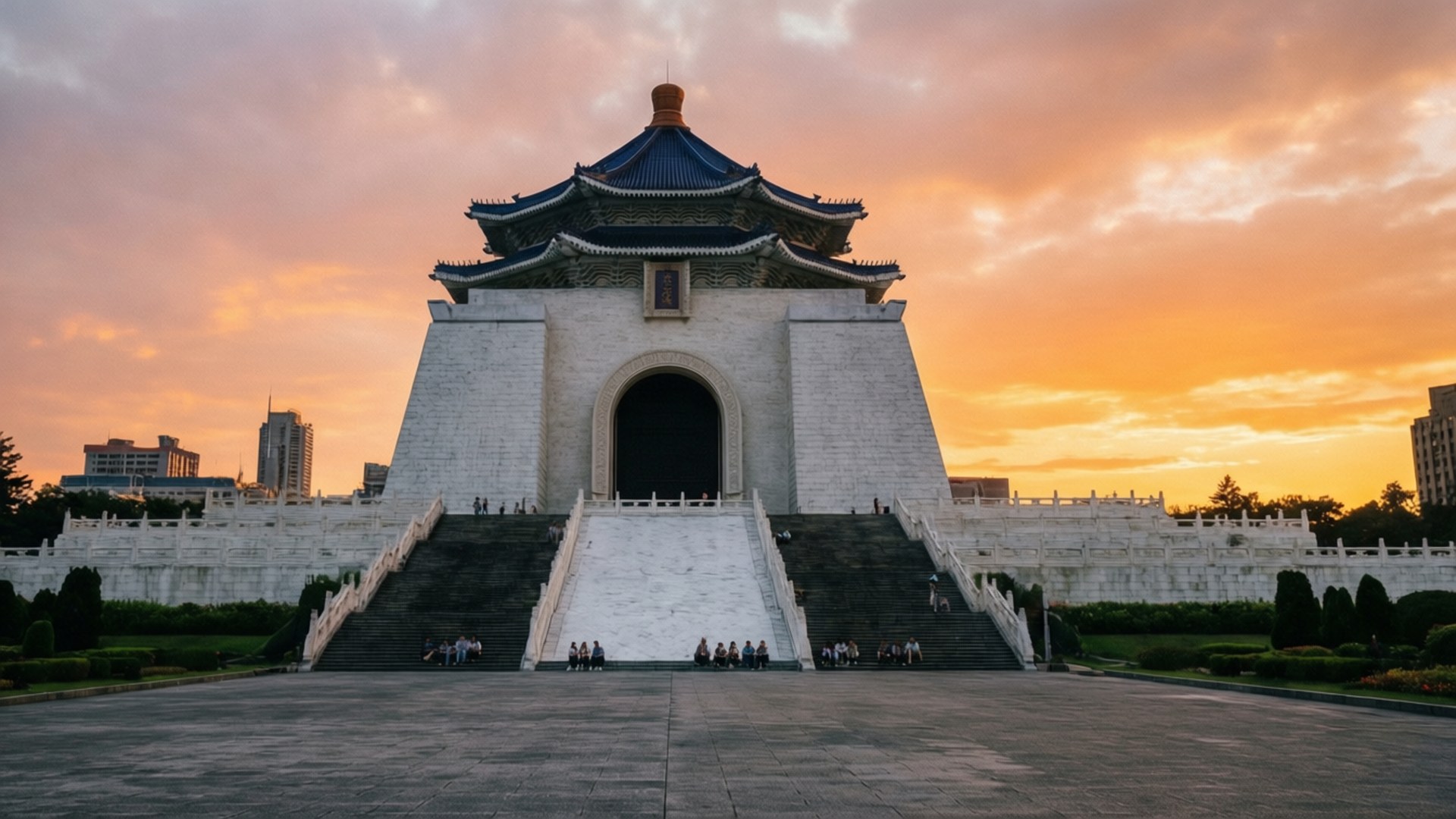 中正紀念堂夕照 壁紙