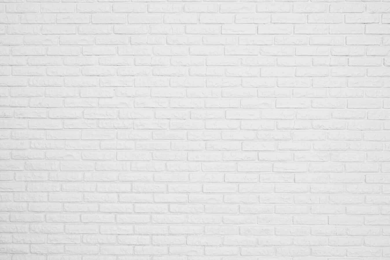 White Brick Wall 桌布 壁紙 — 乾淨的白色油漆磚牆，帶有細微紋理和均勻照明。