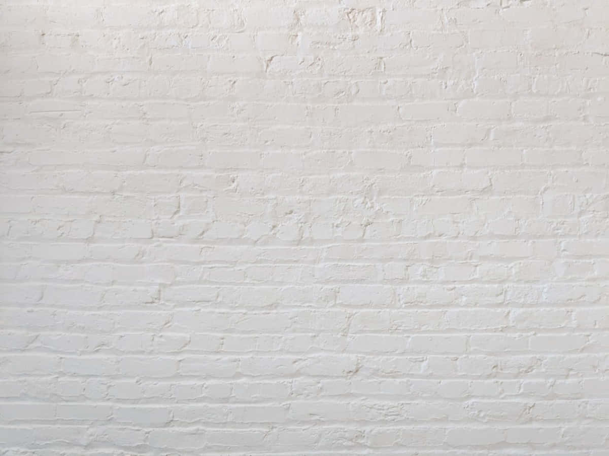 Brick Wall 桌布 壁紙 — 乾淨的白色油漆磚牆，帶有細微紋理和均勻照明。