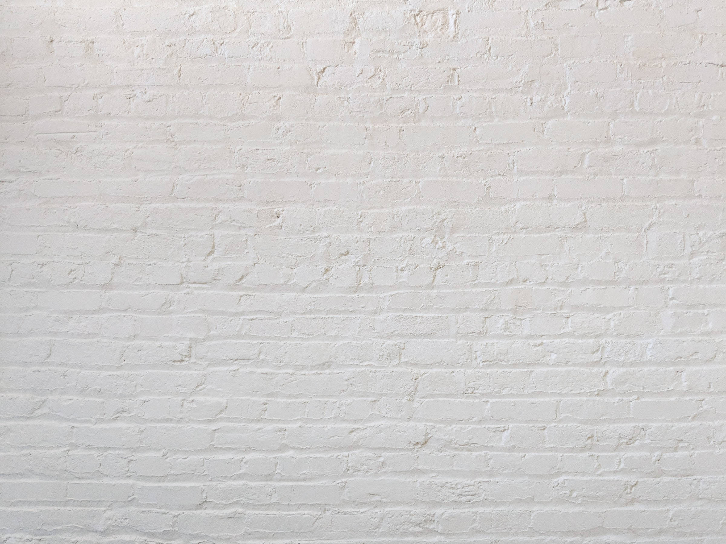 Brick 桌布 壁紙 — 乾淨的白色油漆磚牆，帶有細微紋理和均勻照明。
