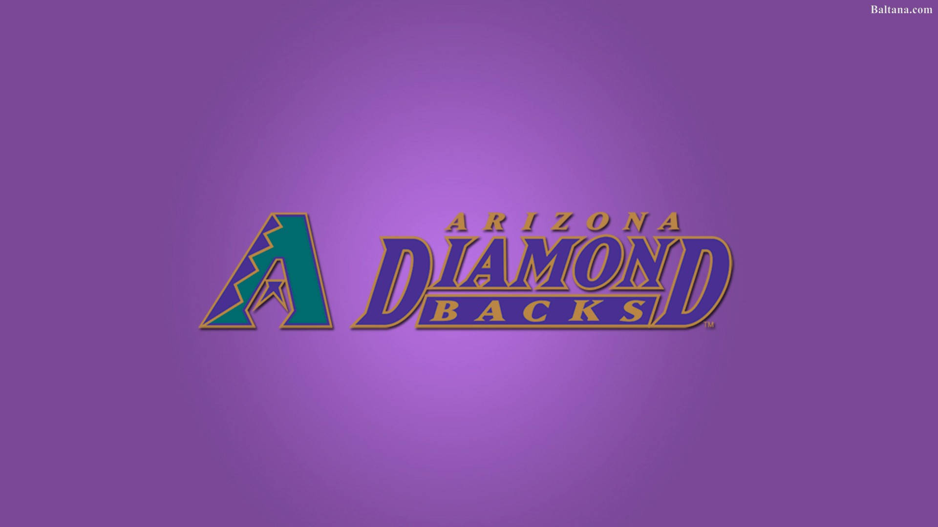 Arizona 桌布 壁紙 — 亞利桑那響尾蛇隊標誌居中於純紫色漸變背景上。
