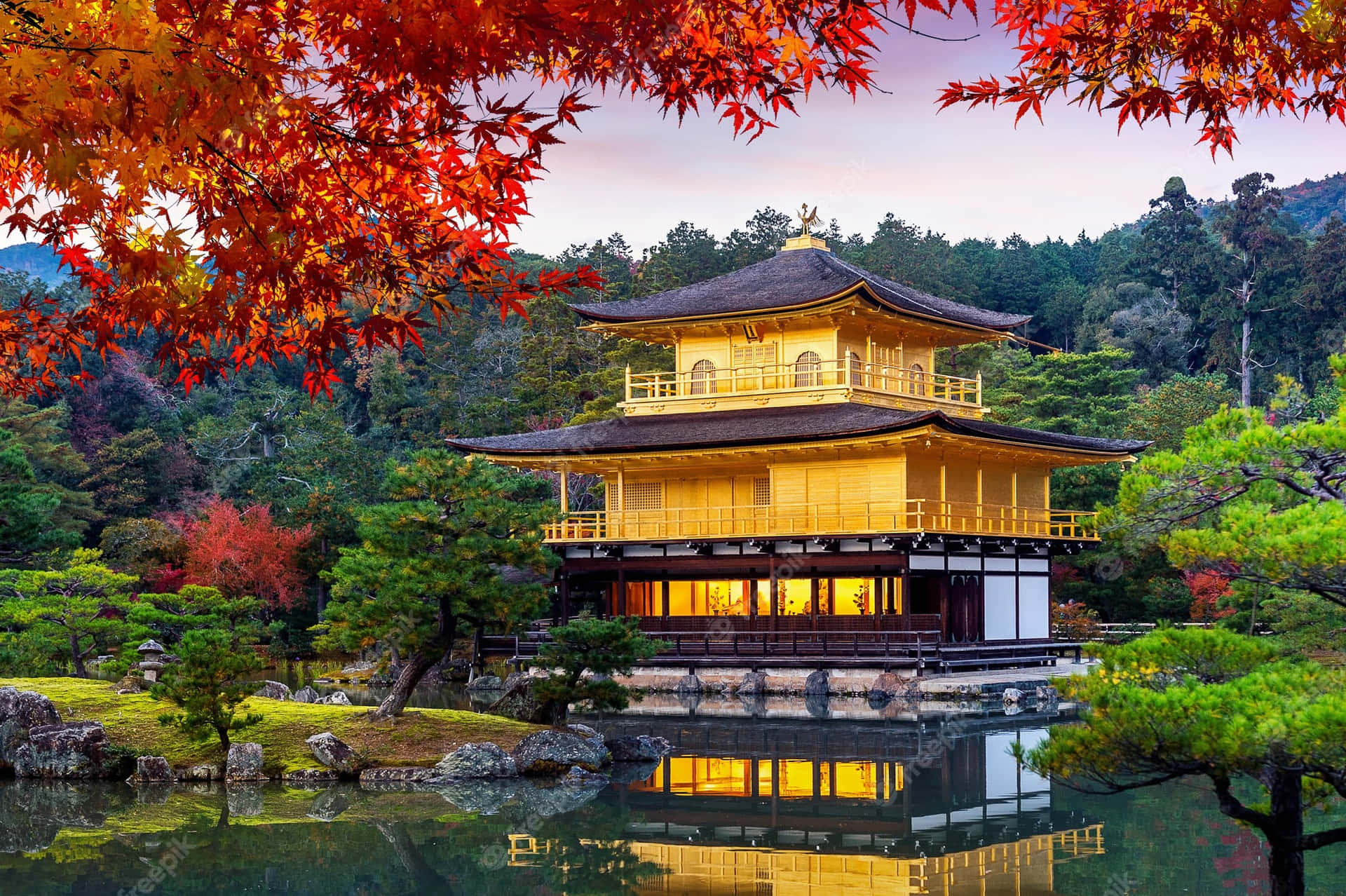 京都金閣寺的壯麗景觀 — 京都 壁紙