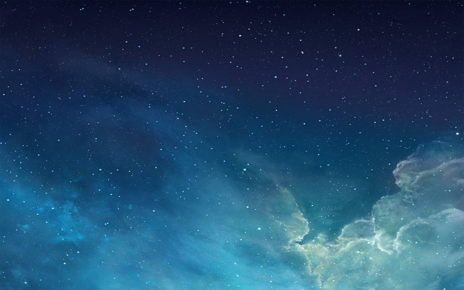 Tumblr 文青風 桌布 壁紙 — 令人嘆為觀止的星空夜景，發光的藍色星雲和縷縷雲霧在宇宙中飄蕩。
