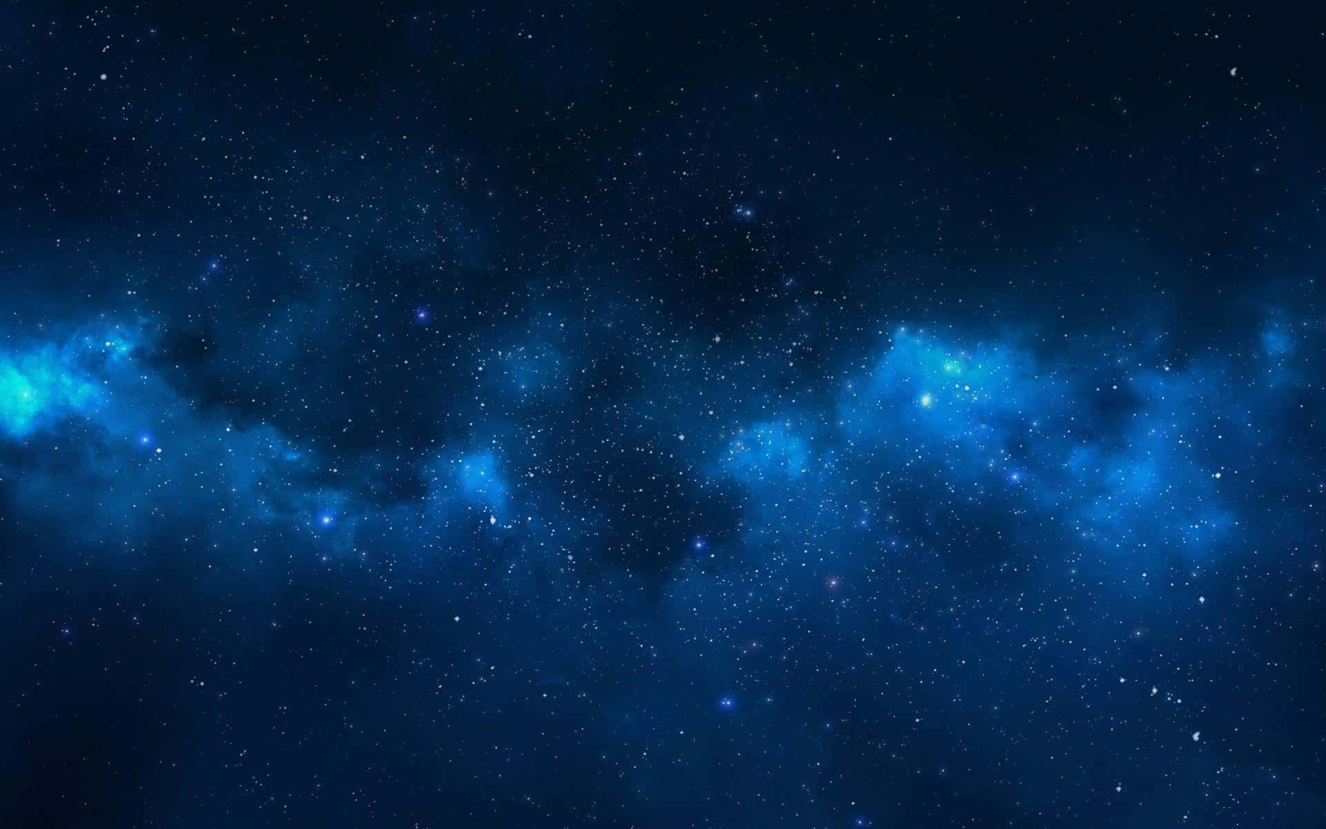 銀河 桌布 壁紙 — 令人嘆為觀止的深藍色宇宙廣闊景象，充滿了發光的星雲和無數閃爍的星星。
