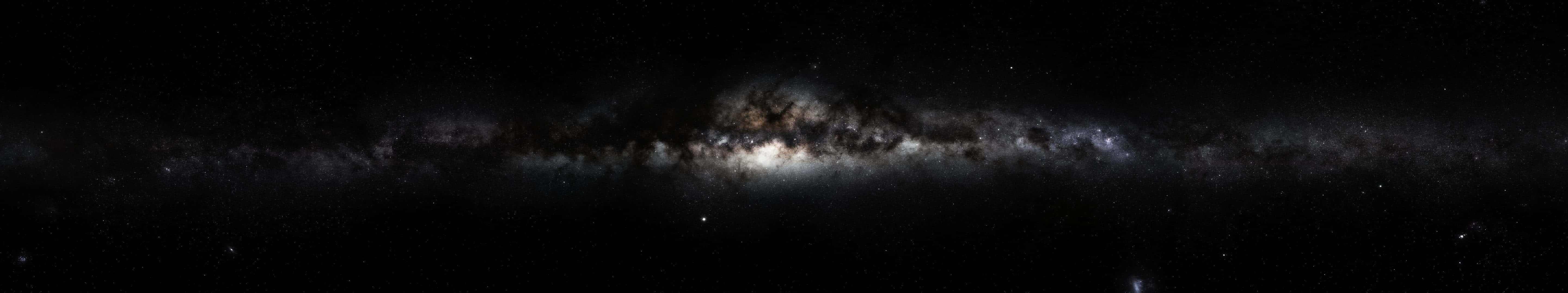 Cosmic 桌布 壁紙 — 令人嘆為觀止的銀河系景觀，橫跨漆黑宇宙天空，點綴著遙遠的星星。