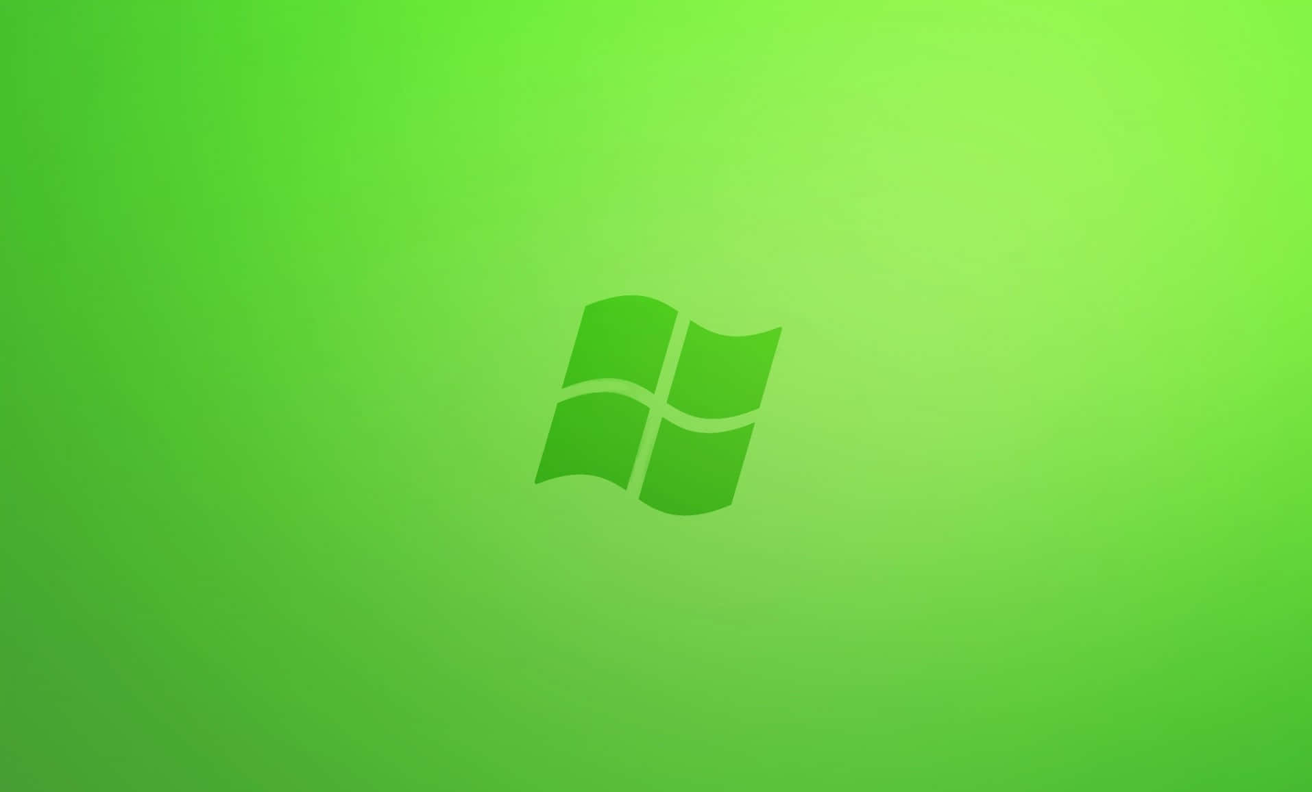 Windows 8 桌布 壁紙 — 以柔和色調為中心的極簡綠色漸變壁紙，帶有Windows標誌。