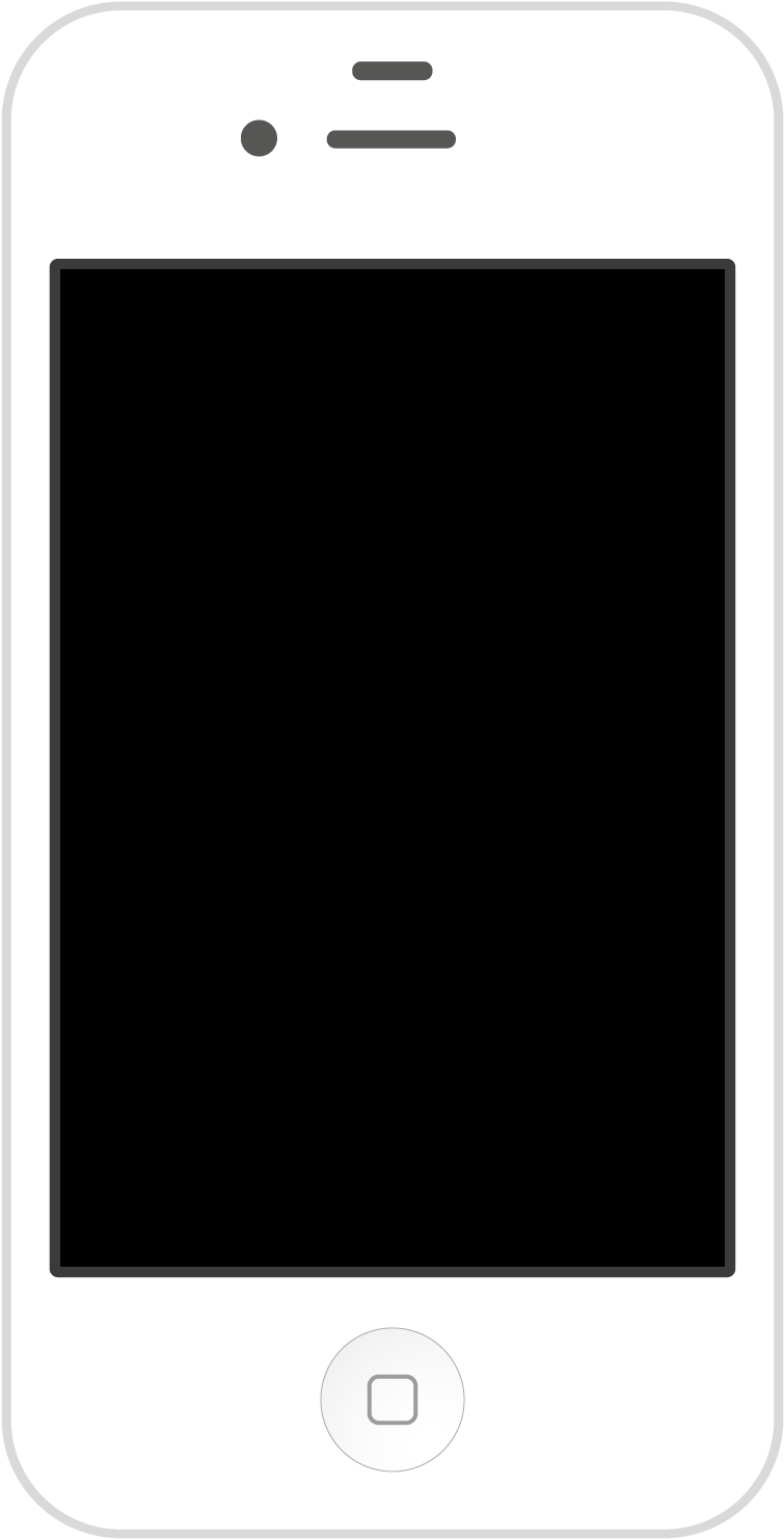 White iPhone 桌布 壁紙 — 以簡潔向量風格呈現的極簡白色智慧型手機，配備黑色螢幕和主頁按鈕。
