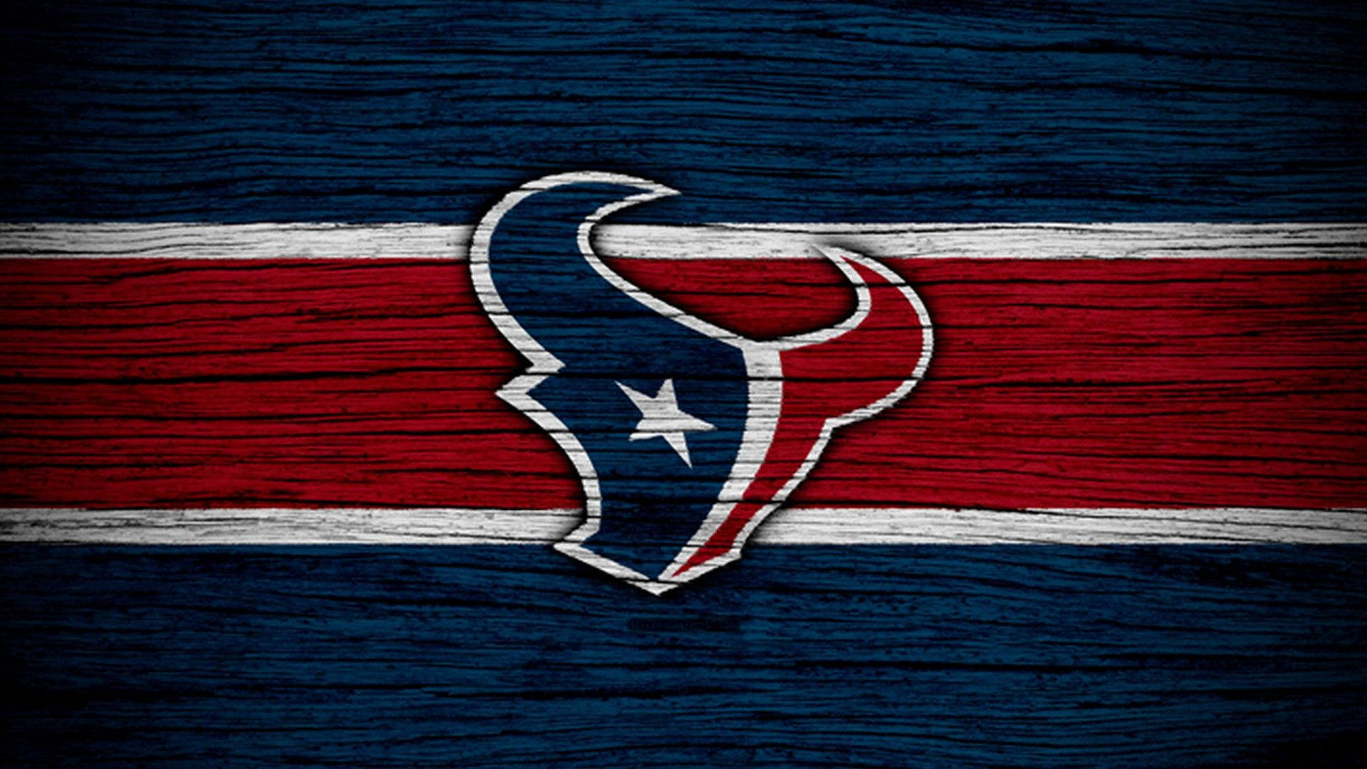 Texans 桌布 壁紙 — 休士頓德州人隊標誌繪在風化木板上，帶有紅、白、藍條紋。
