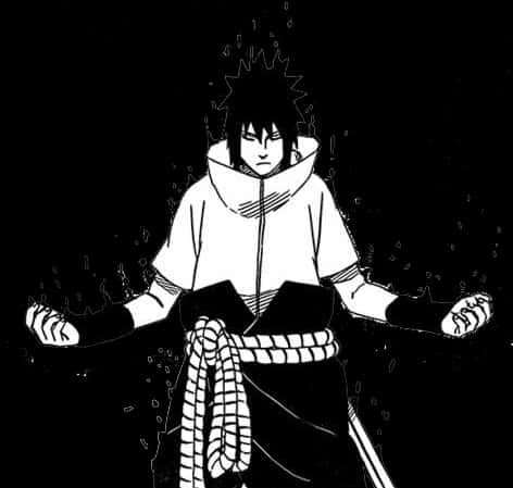 佐助在黑暗中冥想 — Sasuke 壁紙