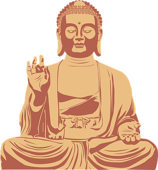 佛陀向量插圖 壁紙