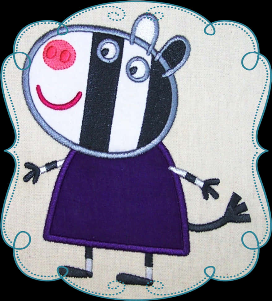 佩佩豬 佐伊斑馬 刺繡設計 壁紙