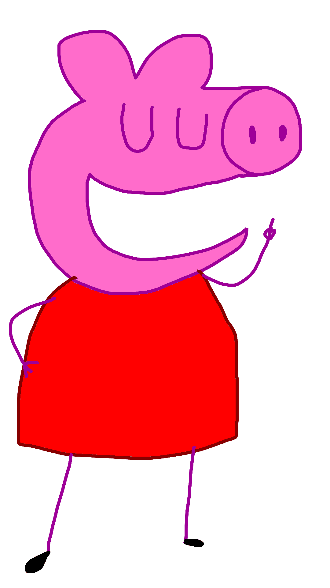 佩佩豬卡通角色插畫 壁紙