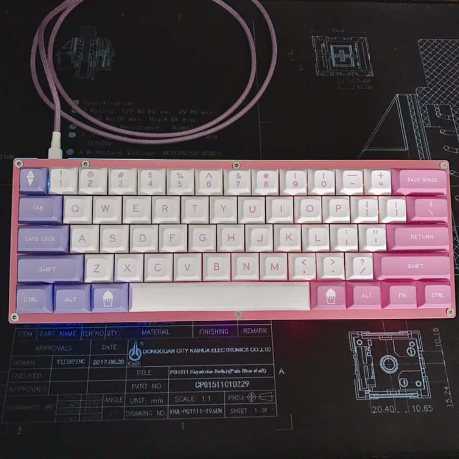 使用這款發光鍵盤完成工作 壁紙