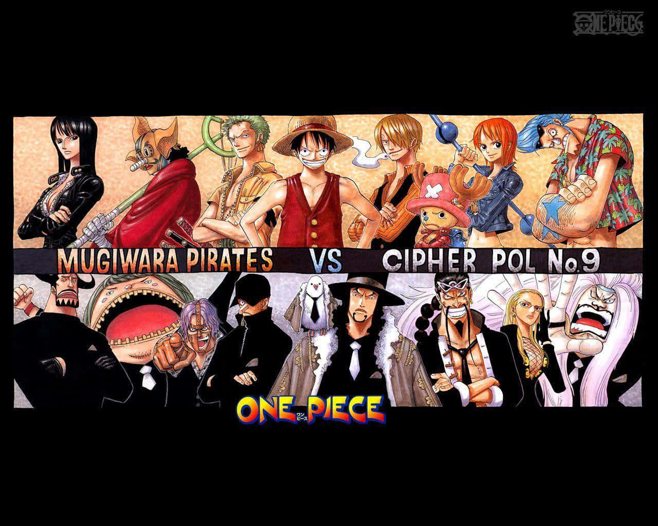 Rob Lucci 桌布 壁紙 — 來自《One Piece》的動畫角色在戲劇性的戰鬥陣容中對抗Cipher Pol No 9。