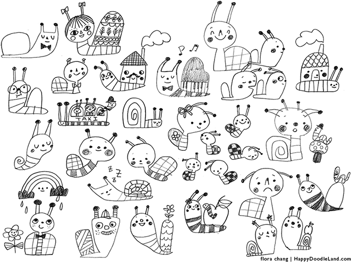 俏皮塗鴉角色 壁紙