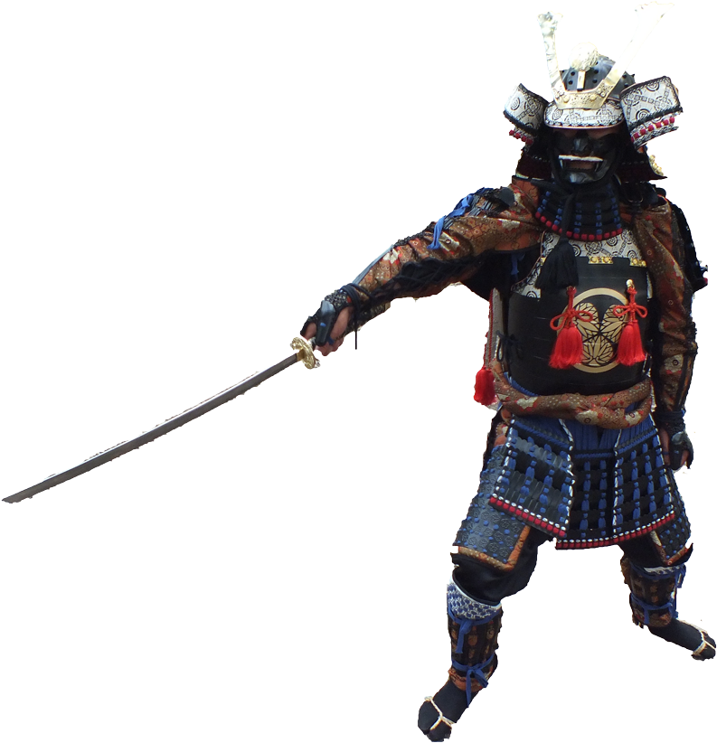 織田信長風格的武士盔甲PNG，透明背景武士裝甲圖像 — 日本武士 壁紙