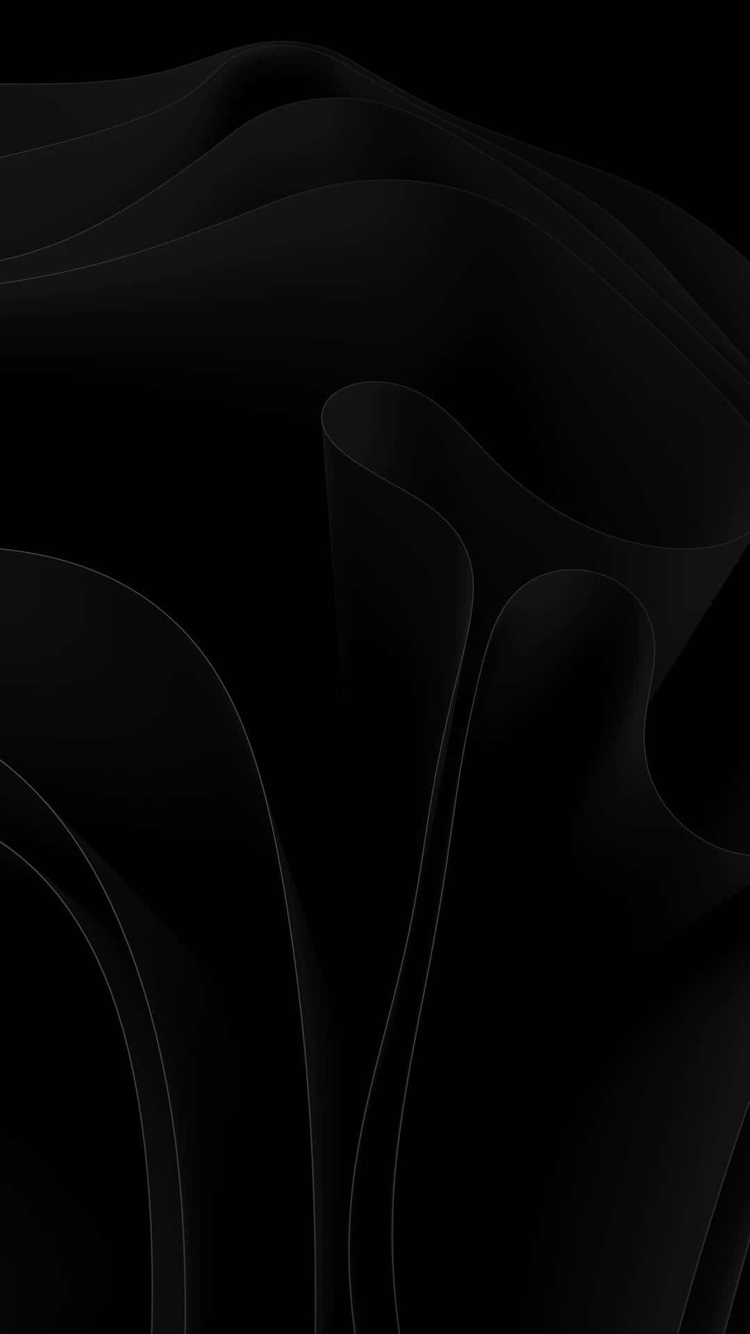 Minimalist Monochrome 桌布 壁紙 — 優雅抽象黑色布料褶皺，由柔和光線照亮，營造出柔和的陰影和流暢的曲線。