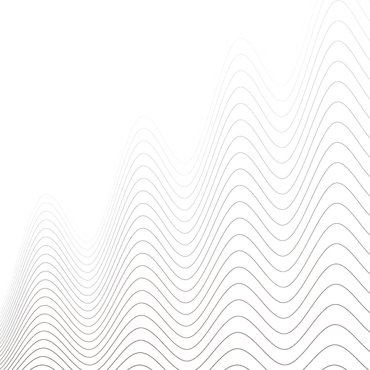 lines 桌布 壁紙 — 優雅流動的波浪線條以柔和灰色漸變，在潔白背景上營造出極簡抽象圖案。
