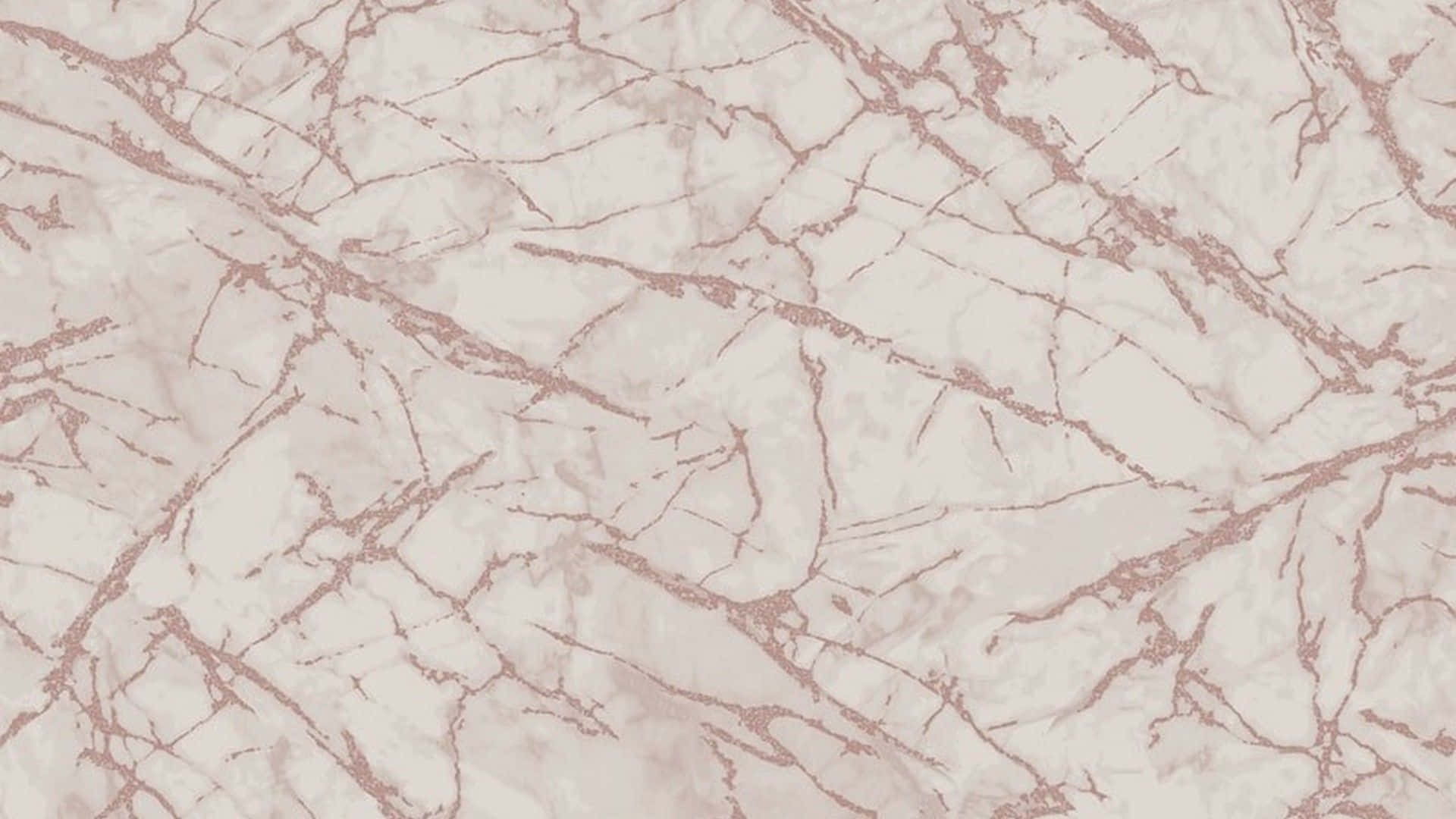 Rose Gold Desktop 桌布 壁紙 — 優雅玫瑰金色紋理大理石的近距離特寫，搭配柔和米色背景。
