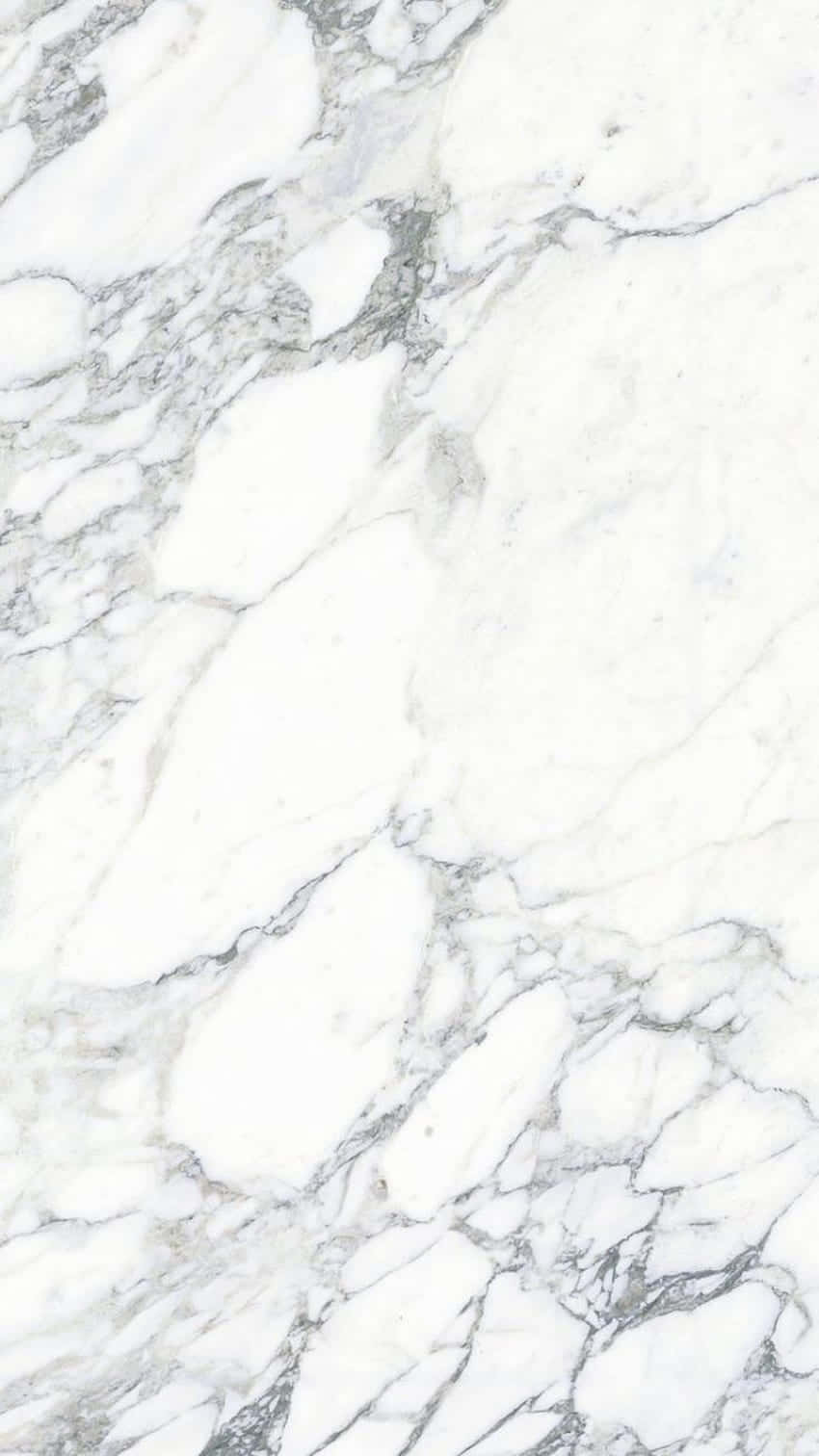 Marble iPad 桌布 壁紙 — 優雅白色大理石的近距離特寫，帶有複雜的灰色紋理圖案。