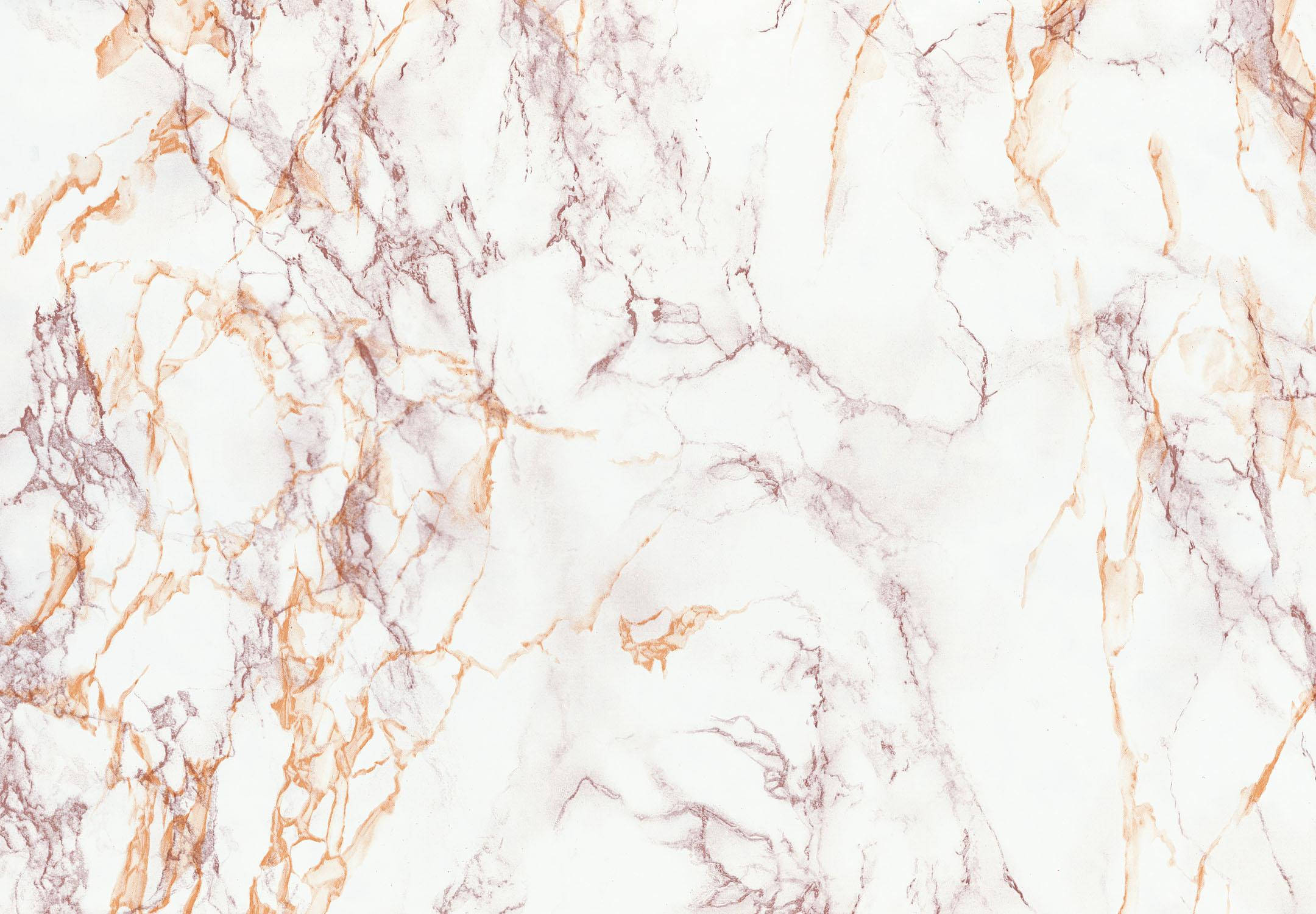 Pink Marble 桌布 壁紙 — 優雅白色大理石表面，流動的玫瑰金和灰色紋理營造出奢華的自然圖案。