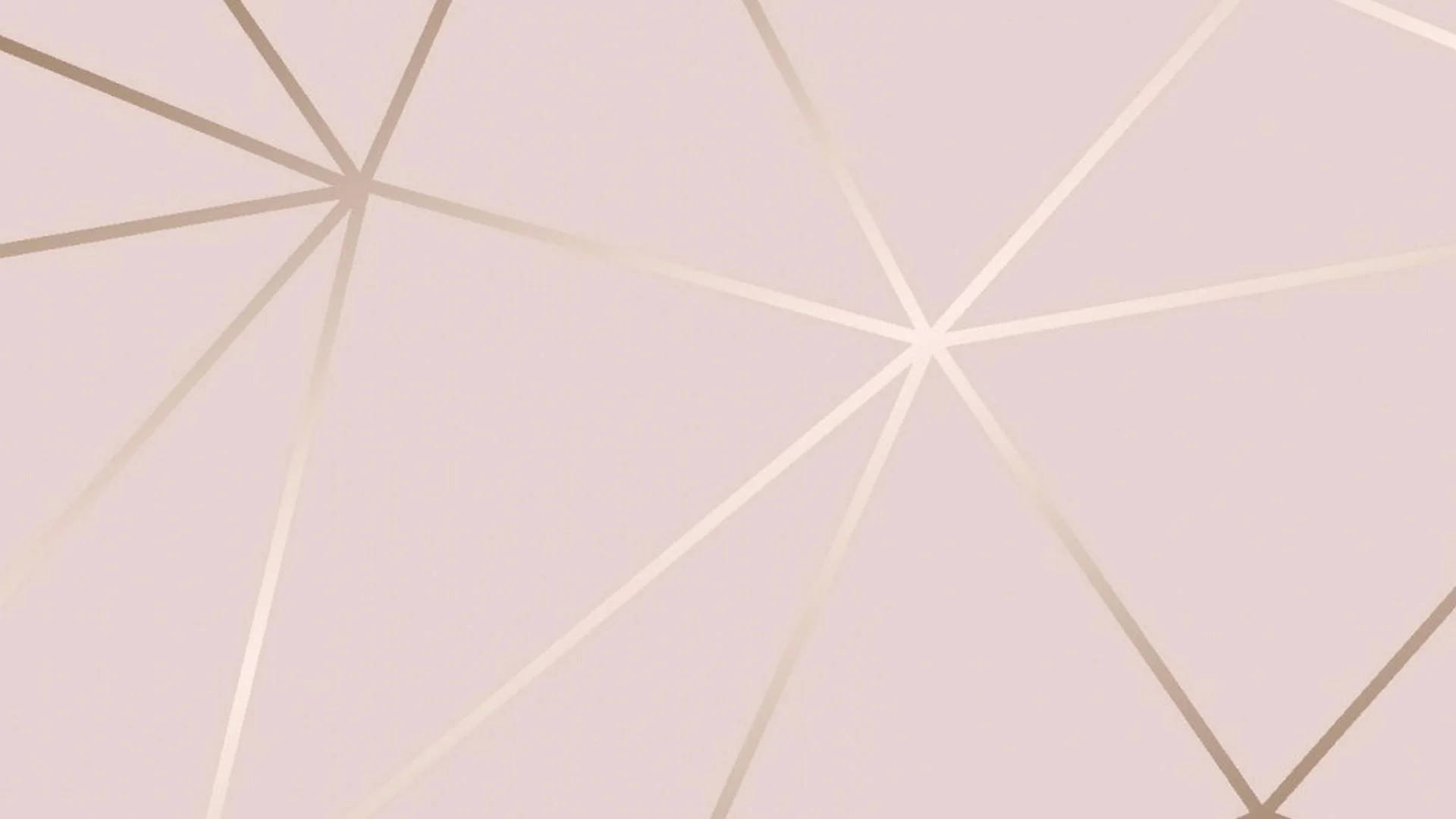 Cute Rose Gold 桌布 壁紙 — 優雅的幾何線條以金色和米色在柔和的腮紅背景上散開，創造出現代抽象圖案。